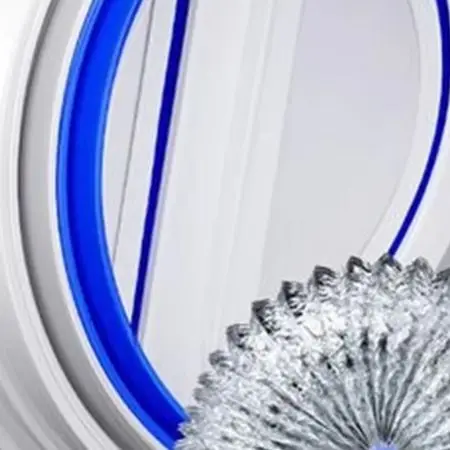 Thickened Kitchen Check Valve for Range Hood Smoke Pipe with Double Sealing Gravity Spring Damper ABS Material Blue 21x27x9cm