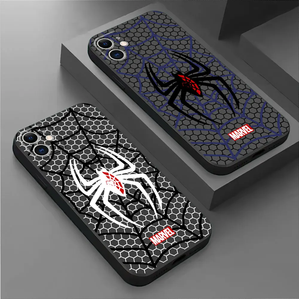 Marvel Sipider man Case for Apple iPhone 14 SE 12 Mini XS X 8 Plus XR 15 Pro Max 13 Pro 11 15 Pro Cover Silicone Bag Coque