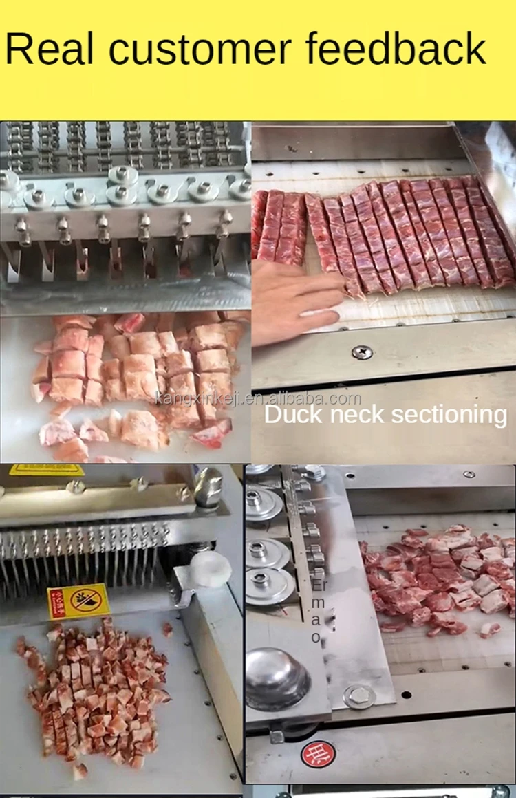 Commercial Automatic Big Capacity Frozen Chicken Meat Fish Pork Rib Poultry Steak And Bone Cube Dicer Cutting Machine For Sale