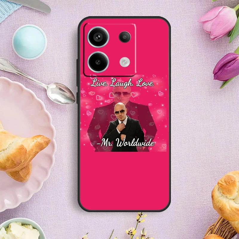 Mr Worldwide Says To Live Laugh Love Case For Xiaomi Redmi Note 12 11 9 10 13 Pro Plus 9S 10S 11S 12S Redmi 12 10 C 9C 13C Cover image 6