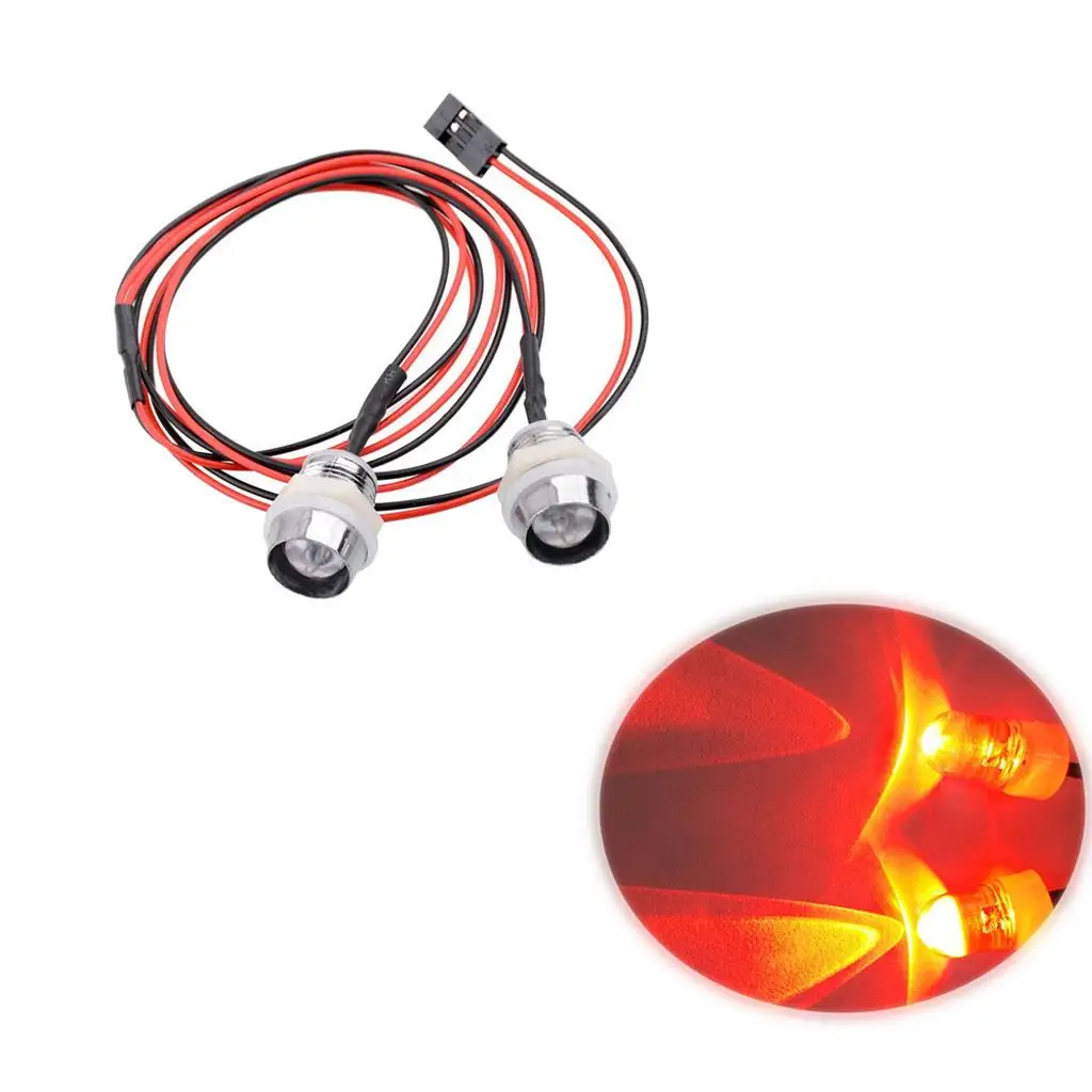 

RC Lighting Kit Red LED Light Metal Hard Lampshade for 1/10 1/8 1/5 FPV Truck Crawler Car Model