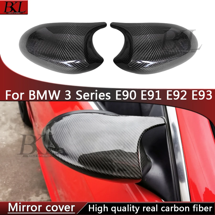 

For BMW 3 Series E90 E91 E92 E93 320 330i Upgrade Shells Rearview Cap High-quality Real Carbon fiber rear view mirror case cover