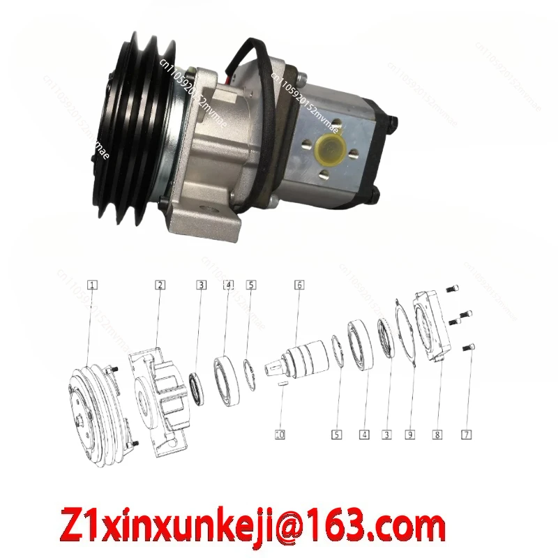 Electromagnetic Clutch  12V KRS30901 with Gr2 Gear Pump