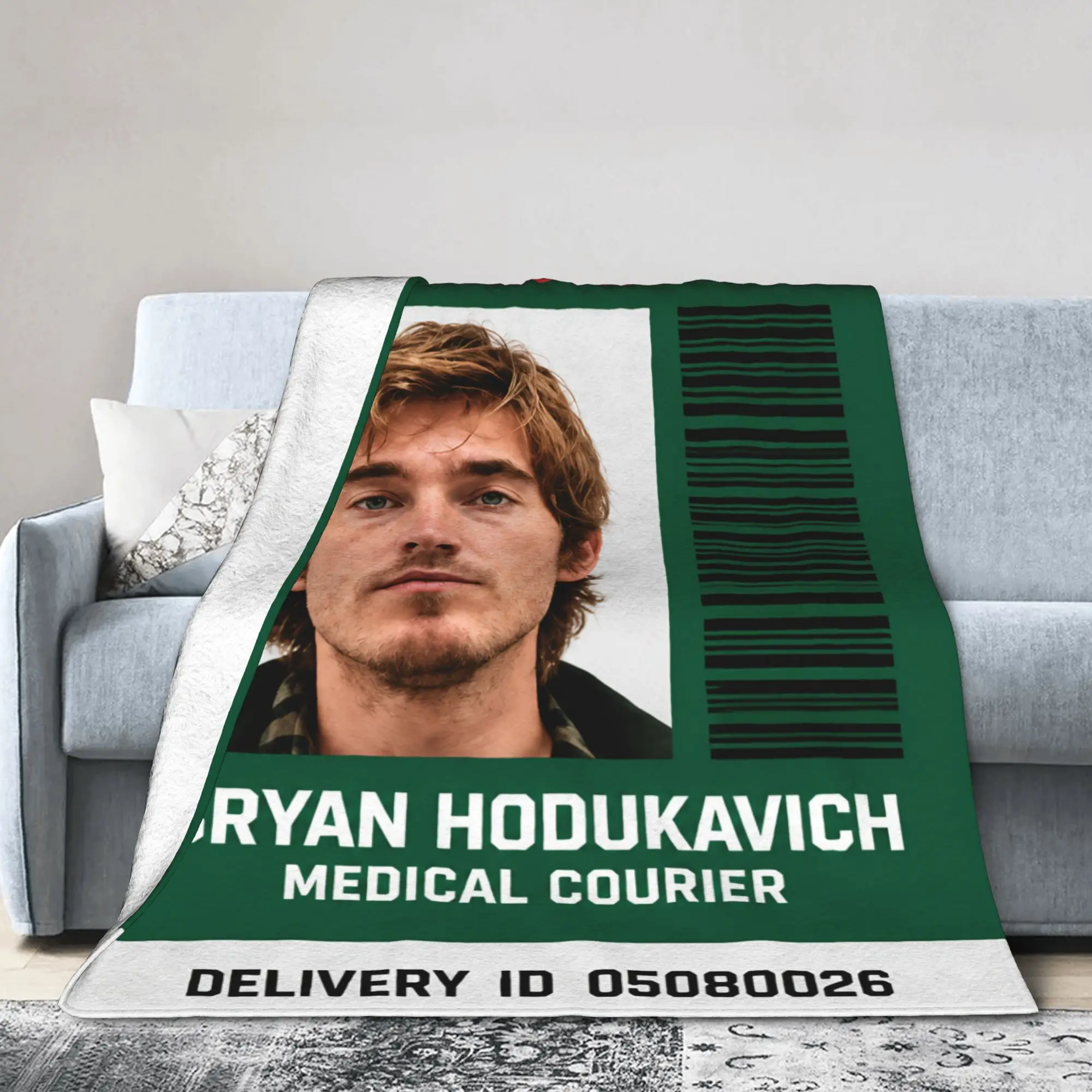 Bryan Hodukavich ID Card Blankets Flannel R-Residents Night Undead Evil Ultra-Soft Throw Blankets for Bedroom Sofa Bed Rug
