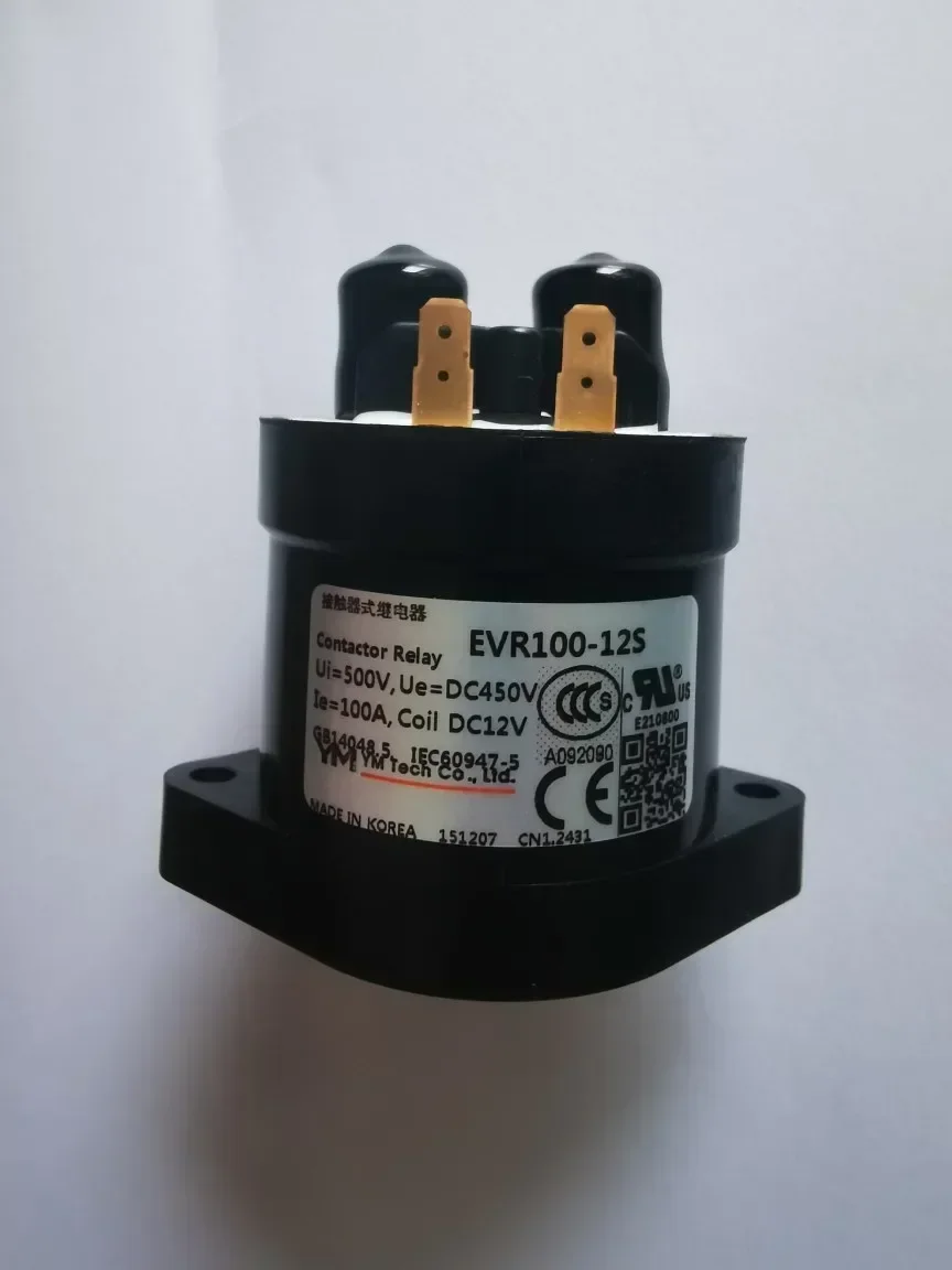 YM Contactor Relay EVR100-12S EVR50-12S EVR150-12S/W Ui=500v Ue=DC450V Ie=100A Coil DC12V MADE IN KOREA