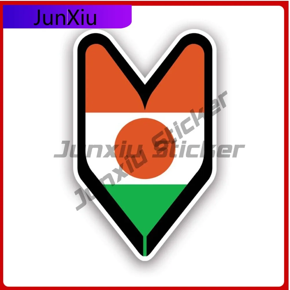 

Nigerien Driver Badge Weather Resistant Waterproof Sport For Rear Windshield Bumper Laptop Easy Apply Easy To Remove Decal