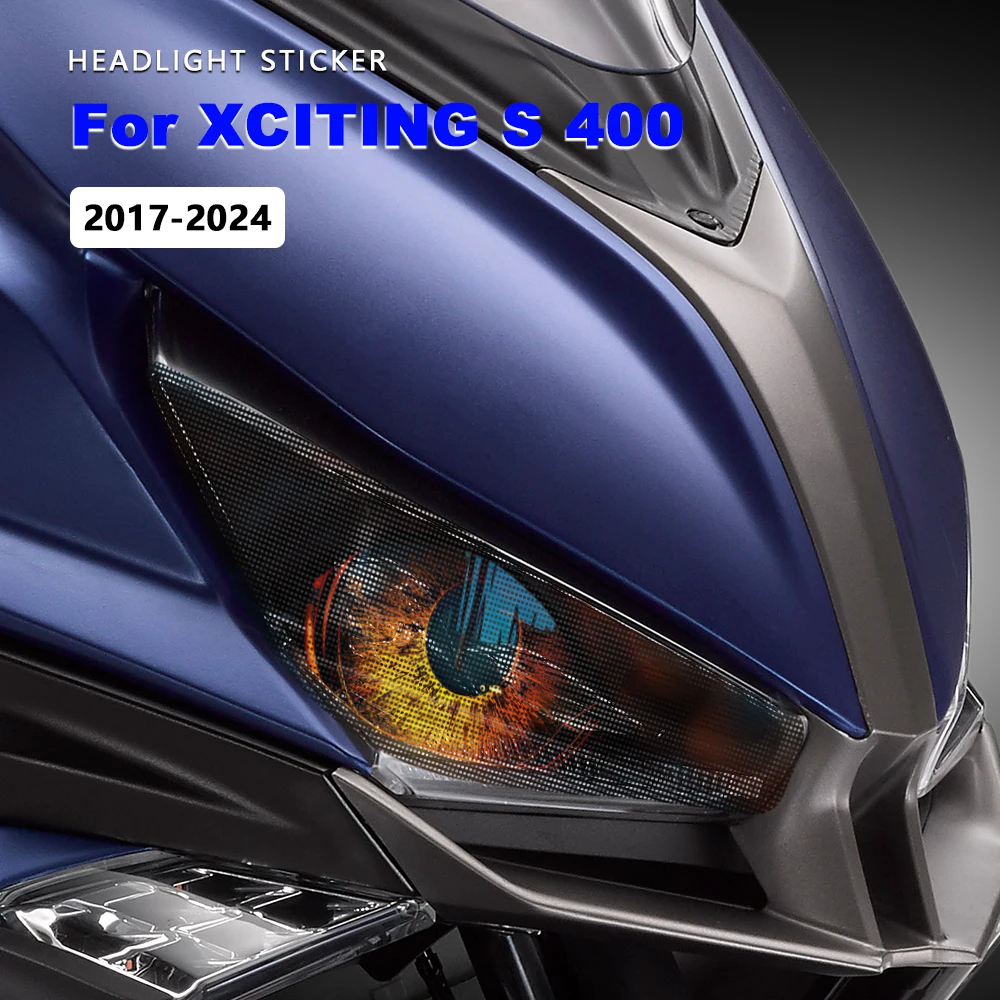 Headlight Sticker Waterproof Motorcycle Decals for Kymco Xciting 400S S400 400 S Accessories 2019-2024 2023 Motorbike Stickers