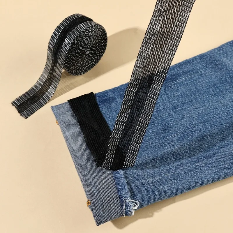 1–5 Monate Hosenkante, verkürzende Paste, selbstklebender Hosenmundsaum, zum Aufbügeln, Saumband, Jeans, Hosen, Nähen, frei von Hosen, Stoffflicken