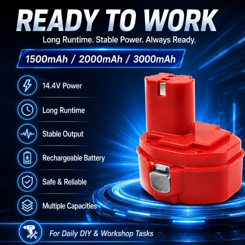 14.4V 3000mAh Ni-MH Ni-CD Rechargeable Replacement Battery for 1422 1433 1434 Cordless Drill Power Tool Repair Kit battery pack