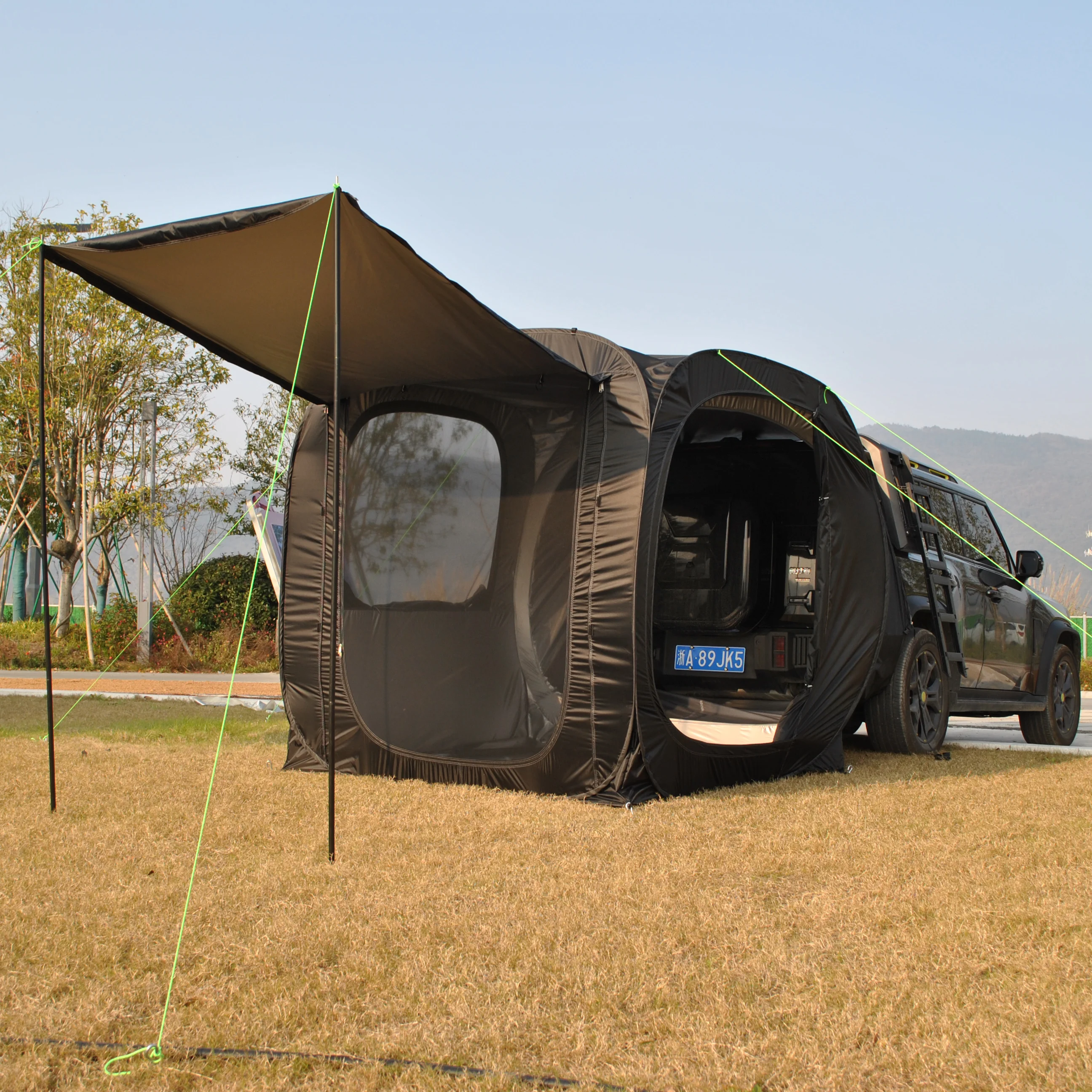 Car Tent Waterproof Tent, Car Tailgate Tent,Pop Up Car Rear Tent, SUV Tents Car Tents for Campers Multipurpose Truck Tent