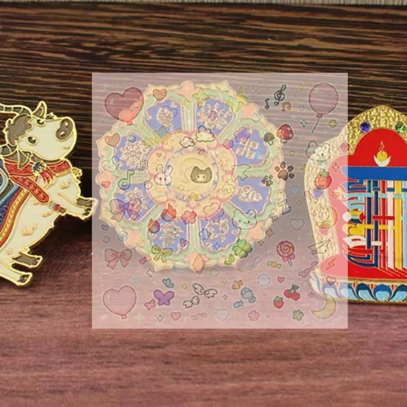 Ethnic Plateau Culture Metal Fridge Magnet Enamel Craft Souvenir Bag Keychain Pendant For Travel Gift Home Decor Office Ornamen