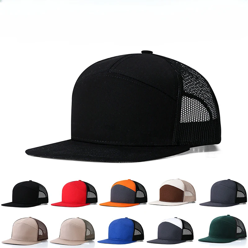 

New Seven Panel Mesh Hat Richardson Truck Hat Truck Hat Breathable Outdoor Sun Shading Baseball Hats HipHop Men Women Adjustable