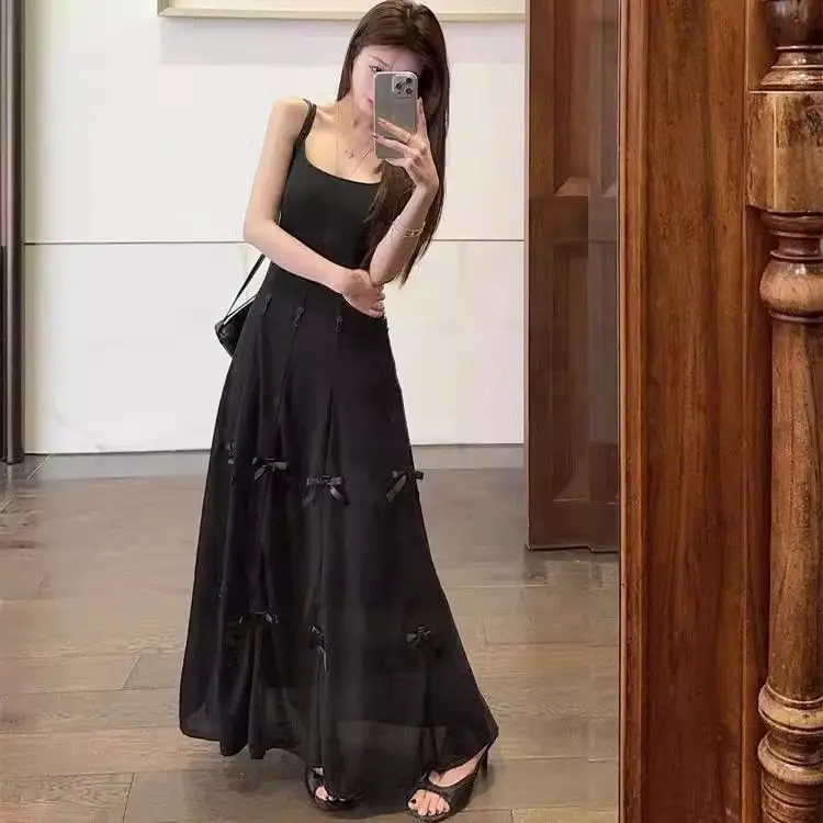 Dresses Sleeveless Womens Roses Summer Embroidered Hand-Pleated Gathered Shirring Smocking Fitted Slimming Picnic Romantic Spicy