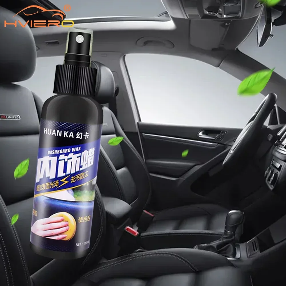 Herramienta limpiadora de Interior de coche, lavado de cera multifuncional, rueda de neumáticos, agente de restauración dedicado, accesorio para el cuidado del automóvil, pulido, 120ml