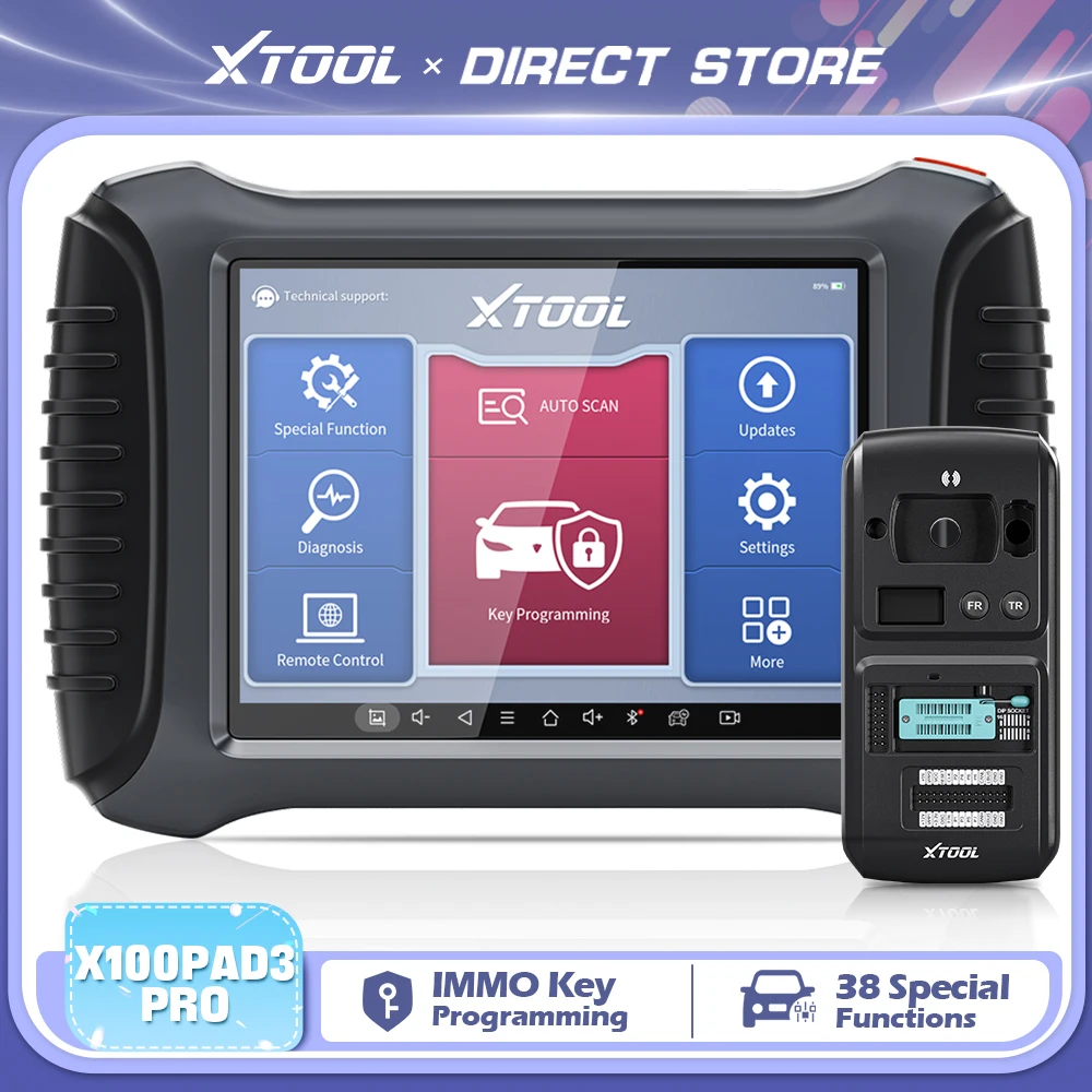 XTOOL X100 PAD3 PRO Professional Key Programming Scanner With KC501 Car Diagnostic Tools 38+ Resets Immobilizer 2 Years Free