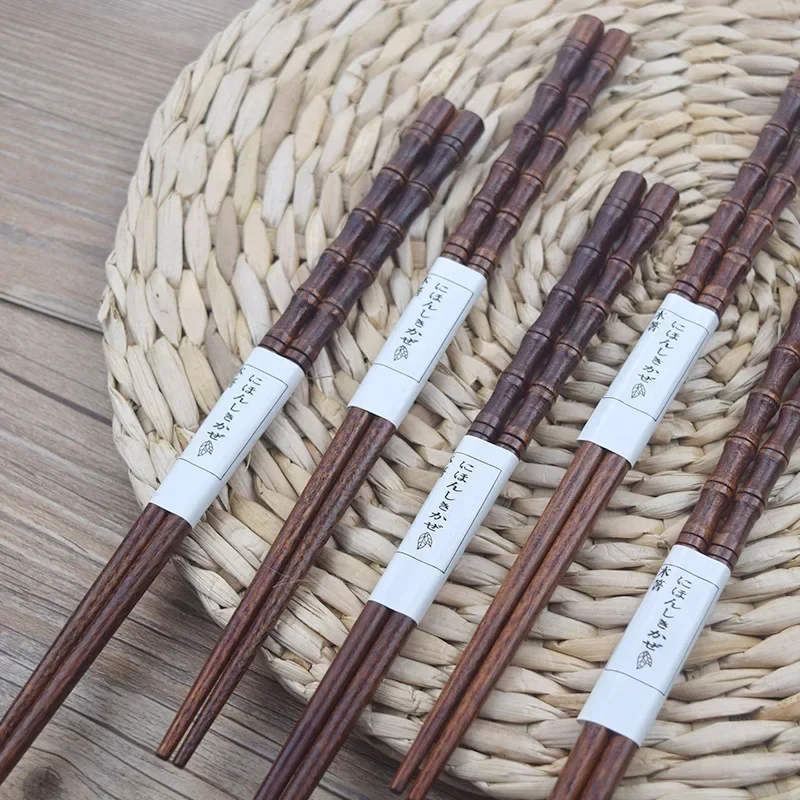 1 Pairs Creative Chinese Black Walnut Tortoise Shell Tangent Wooden Chopsticks Household Gift Chopsticks Wooden Chopsticks