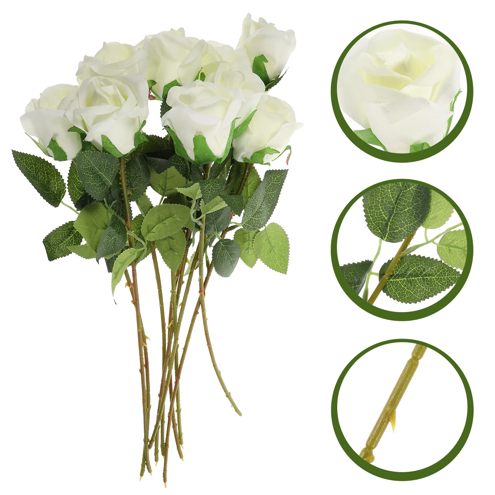 

10 Pcs Artificial Roses for Wedding Home Decor Black White Purple Silk Flower nament DIY Bouquets Fake Stem Supplies