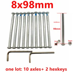 Scooter accessories scooter axles Length 98mm diameter 8mm 8x98mm 10pcs/lot