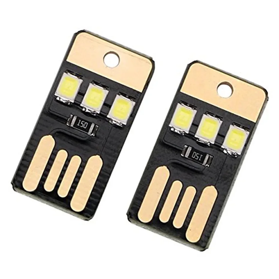 보조배터리 컴퓨터 노트북용 미니 야간 조명, 책 램프 전구, LED USB 조명, 2835SMD, 5V, 0.2W, 20 팩