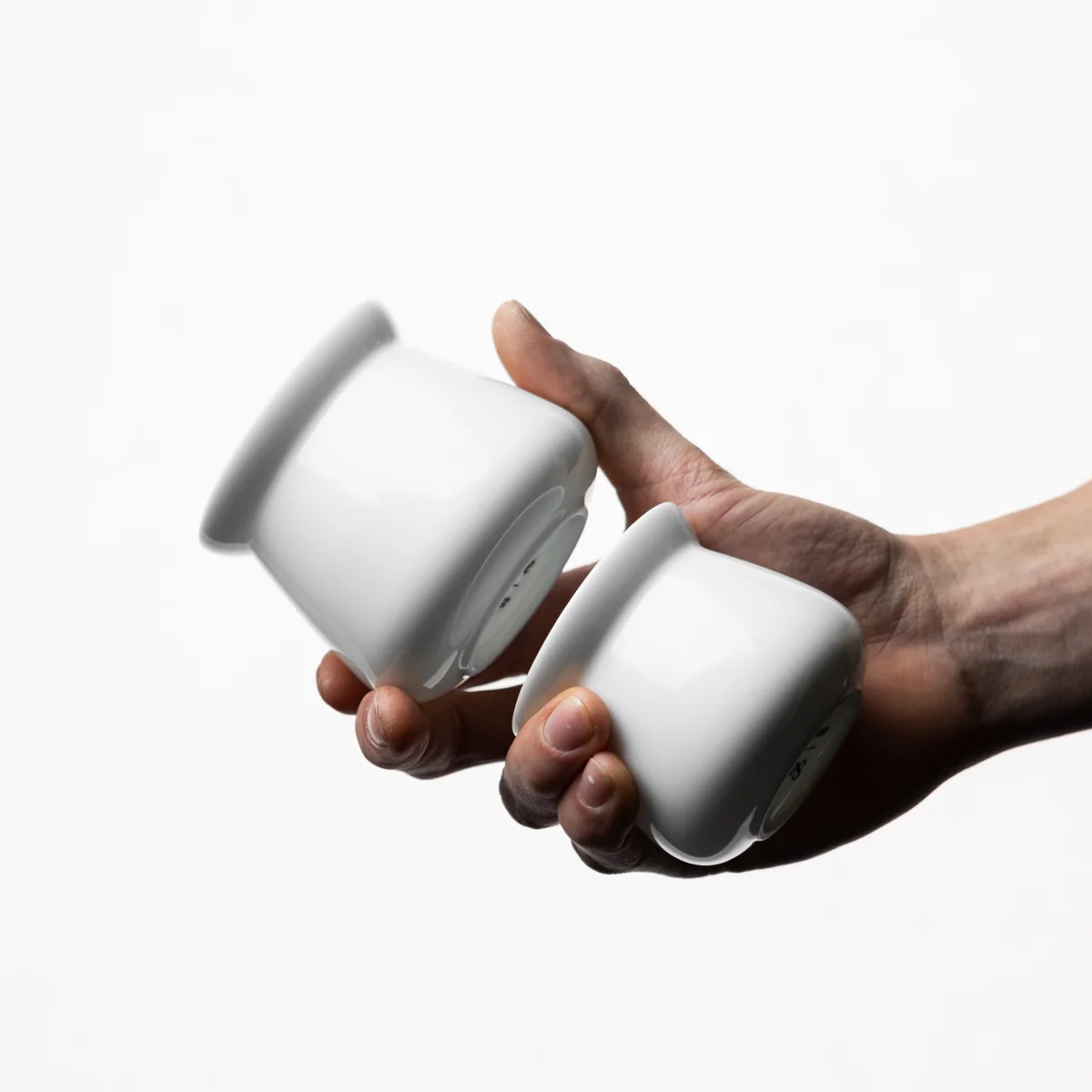 Premium White Porcelain Ceramic Hand-Poured Coffee Tasting Cup High-End Sensory Smelling And Tasting Cup