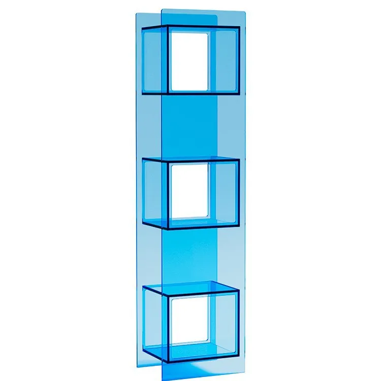

Transparent bookcase household multi-layer acrylic small bookshelf simple floor shelf against the wall figure integrated storage