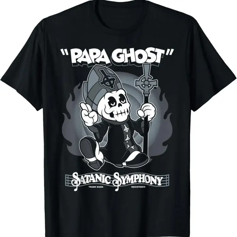 Papa Ghost Vintage Cartoon Satanic Symphony Creepy Cute T Shirt