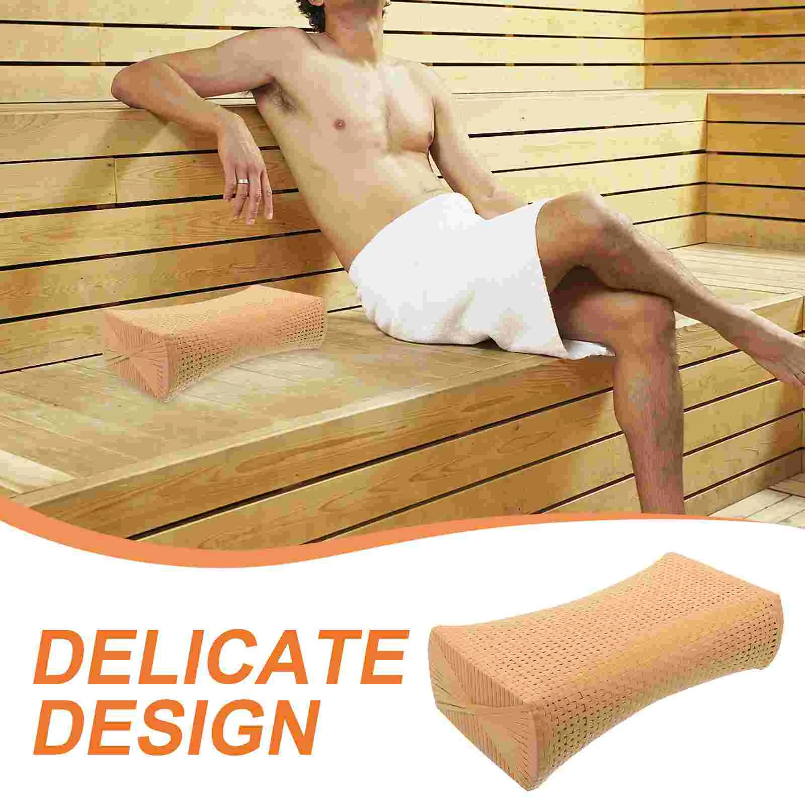 Bathtub Pillow Sleeping Pillows Sauna Room Breathable Woven for Seniors Rattan Cervical