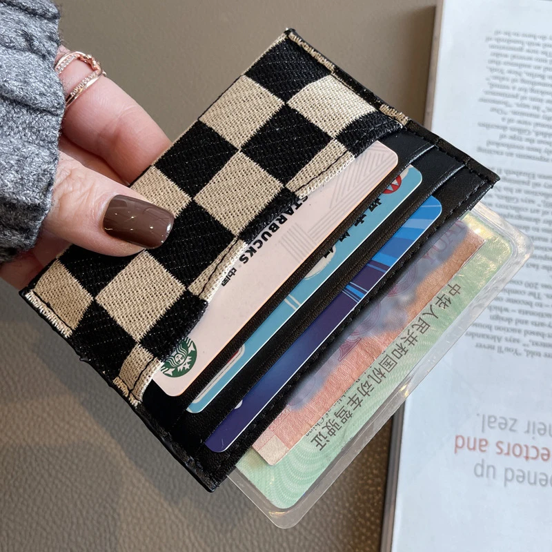 Fashion Canvas Women’s Card Bag Coin Purse Slim Credit Card Holder Wallet For Men and Women ID Card Pocket