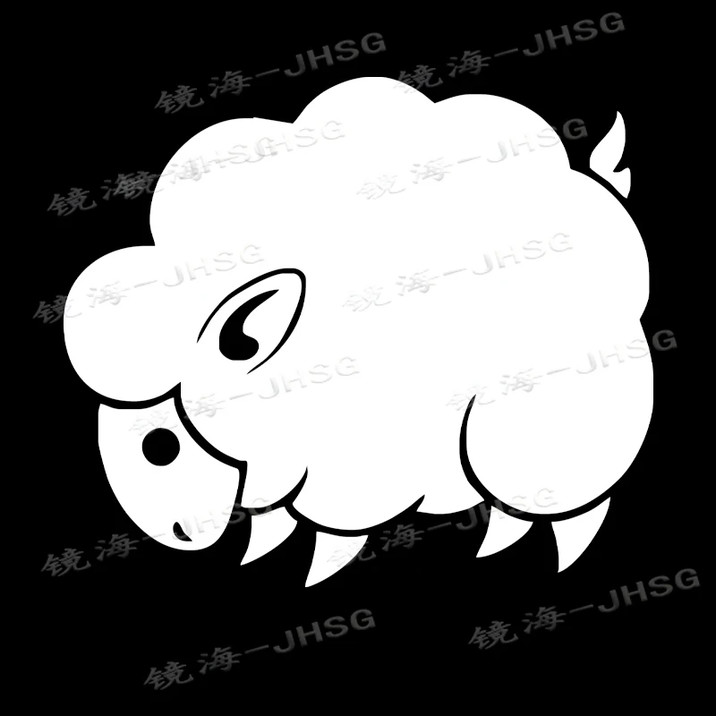 Black Sheep Car Sticker Anti Scratch Fun Waterproof Sun Protection Bumper Sticker