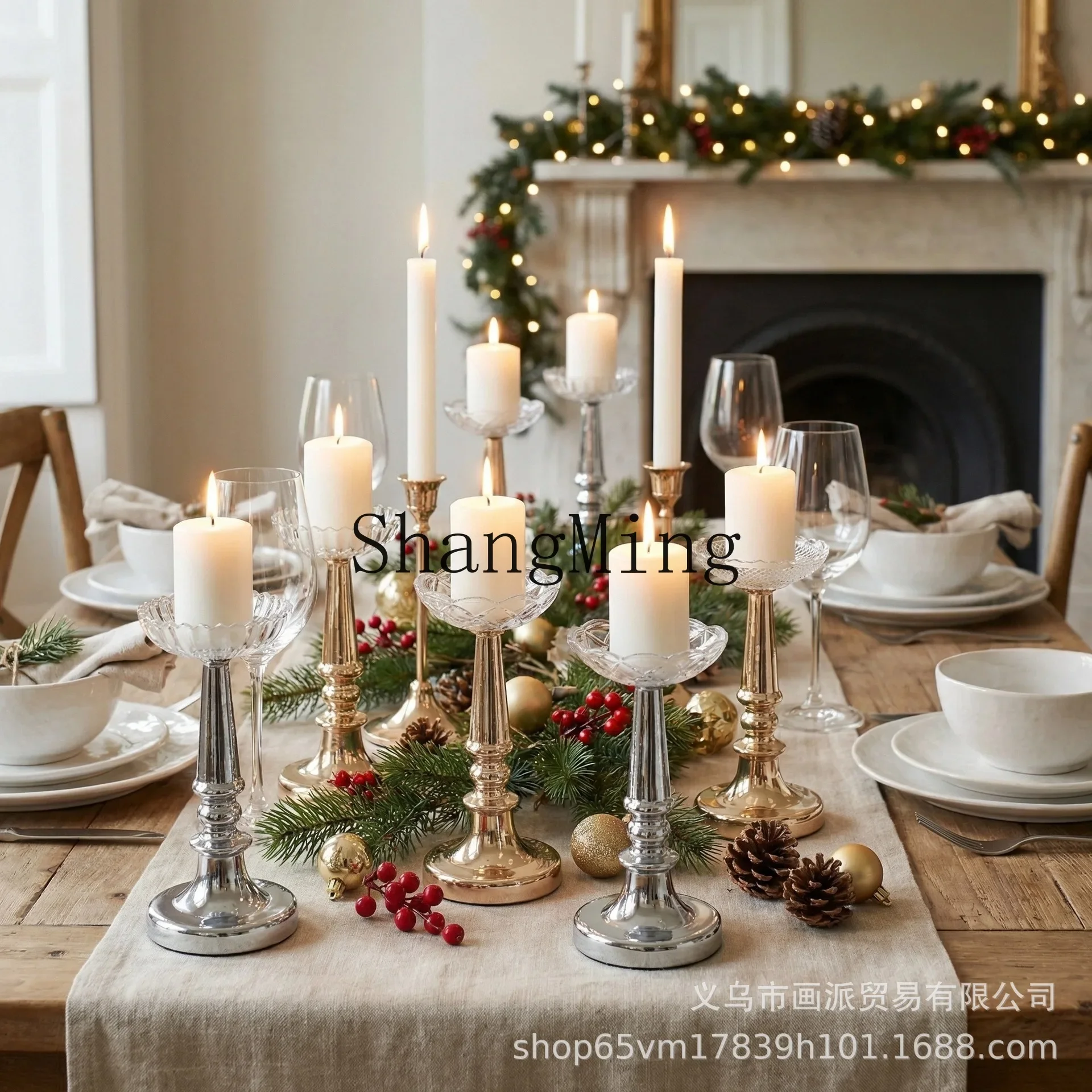 

CLL retro wrought iron gold candlestick various shapes optional metal texture candlestick wedding home decoration