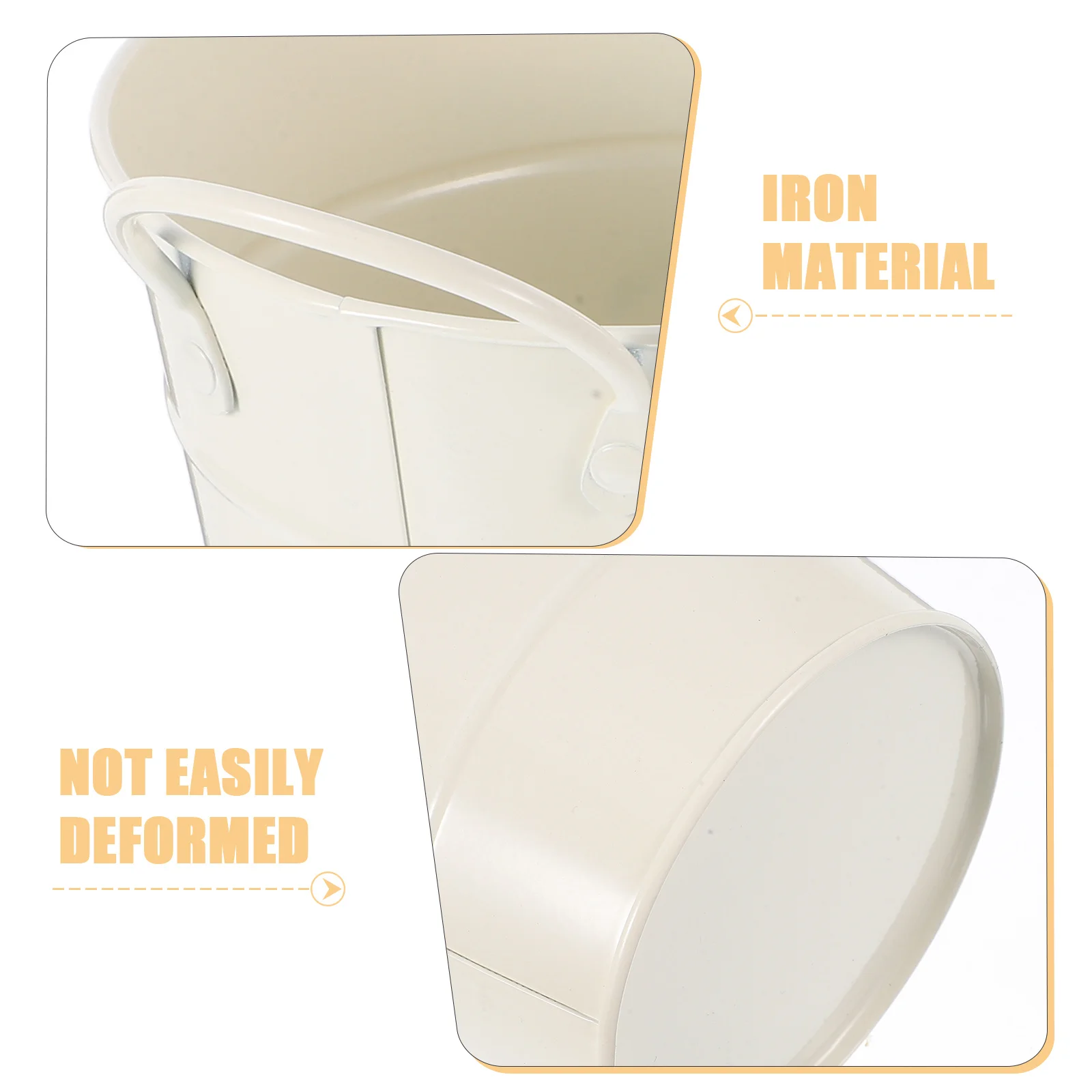 سطح المكتب تخزين دلو صغير المجلفن سلة المهملات المعدنية لمكتب المنزل المدرسة متعددة الأغراض المنظم سلة المهملات اناء للزهور القلم