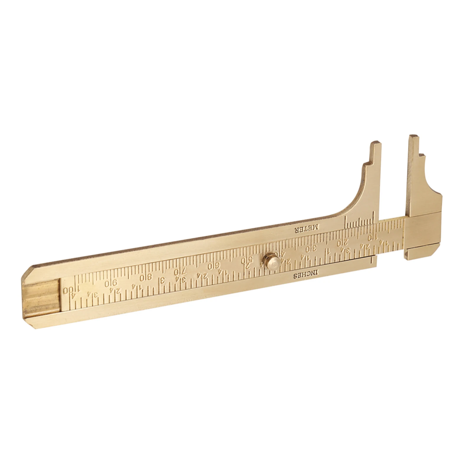 

Brass Sliding Gauge Vernier Caliper Ruler Measuring Tool Double Scales 100mm Double Scale Vernier Caliper Vernier Caliper
