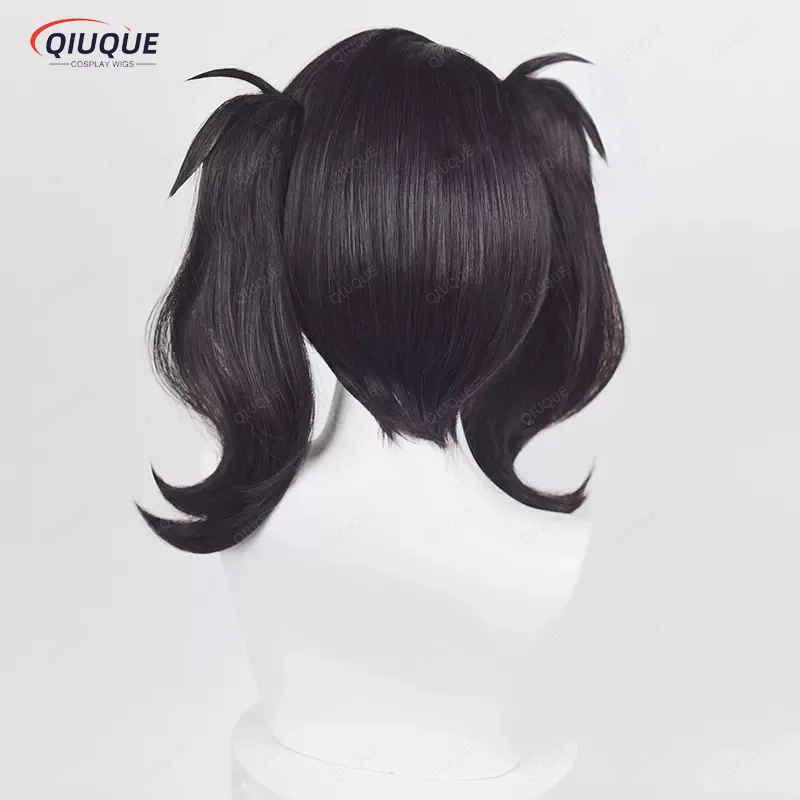 Game NEEDY GIRL OVERDOSE Ame-chan Cosplay Wig Black With Ponytails Heat Resistant Synthetic Halloween Party Hair Wigs + Wig Cap