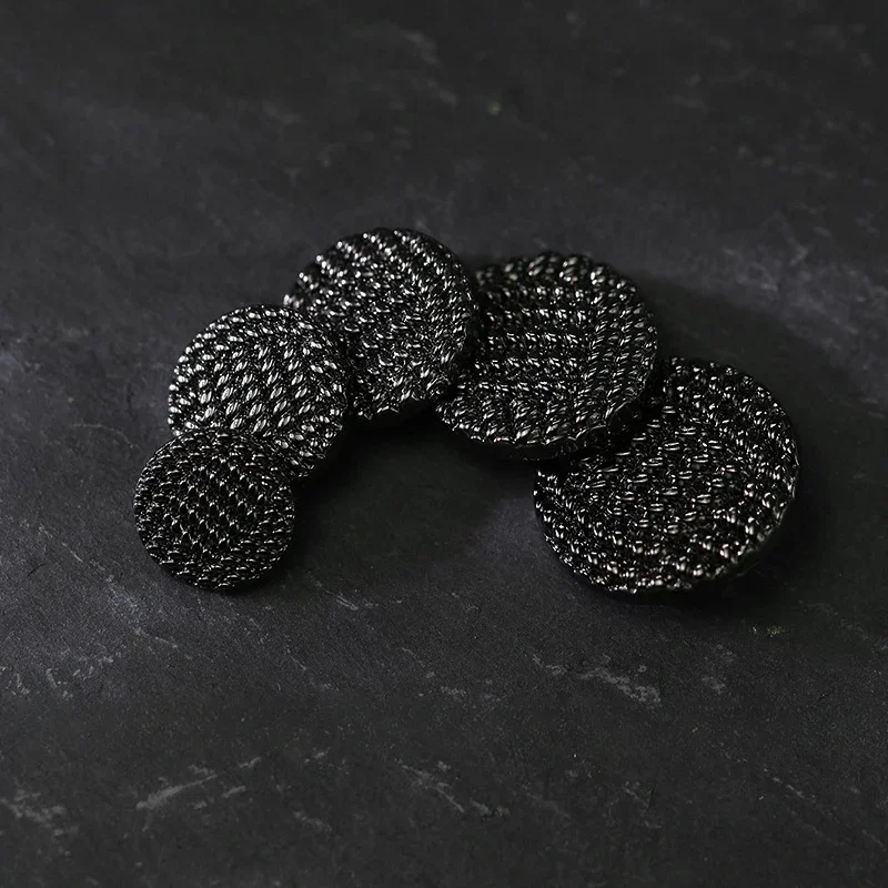 10pcs DIY Sewing Buttons Vintage Woven Metal Buttons 15/18/20/23/25mm for Black Gold Decorative Clothing Fashion Jacket Button