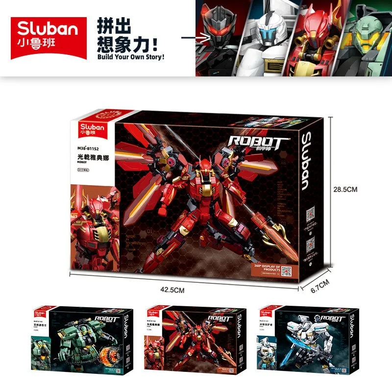 Sluban Mech série Ice Peak Protector embers voyage Athena forme-change robot modèle affichage blocs de construction pour enfants jouets