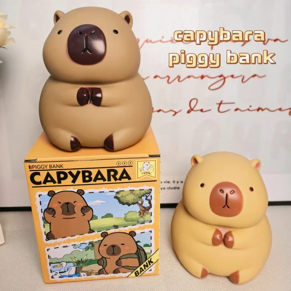 Tanque de poupança capivara cofrinho grande capacidade decorativa caixas de dinheiro capivara modelo dos desenhos animados caixa de armazenamento crianças/