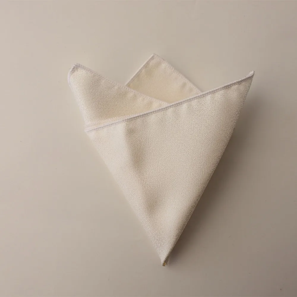 Elegant Polyester Pocket Square Solid Color Square Shape Groom Handkerchief Retro Tone Mens Pocket Square Formal Wear