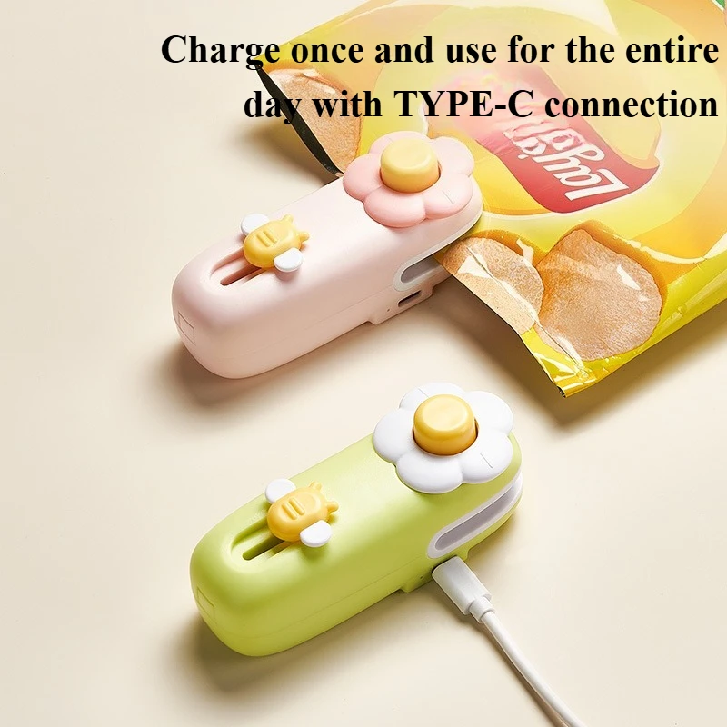 آلة ختم الزهور المصغرة آلة الختم المنزلية الصغيرة آلة الختم اليدوية أكياس الوجبات الخفيفة #3