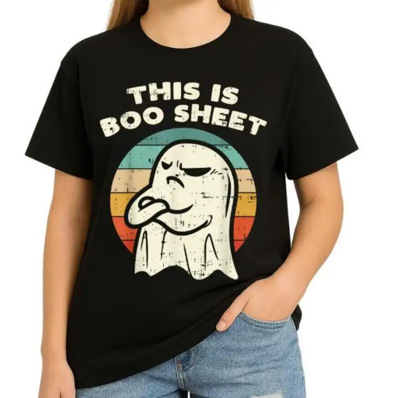 

This Is Boo Sheet Gh0st Halloween Costume Men Women, Summer Outfits, T-Shirt For Unisex Womenswear Top Casual Streetwear Gifts S