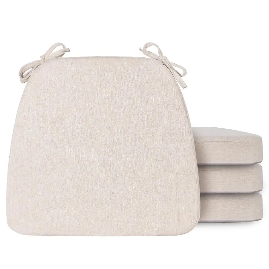 

Комплект из 4 подушек для стульев с завязками, деревянные подушки для кухонных стульев, пенополиуретан 40D, нескользящие, для внутреннего использования, для барных стульев, сменные