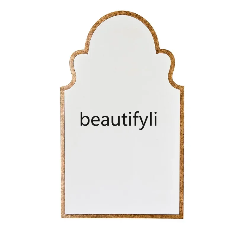 SS ss7486 French retro bathroom mirror wall-mounted special-shaped European bathroom cosmetic mirror light luxury decorative mir