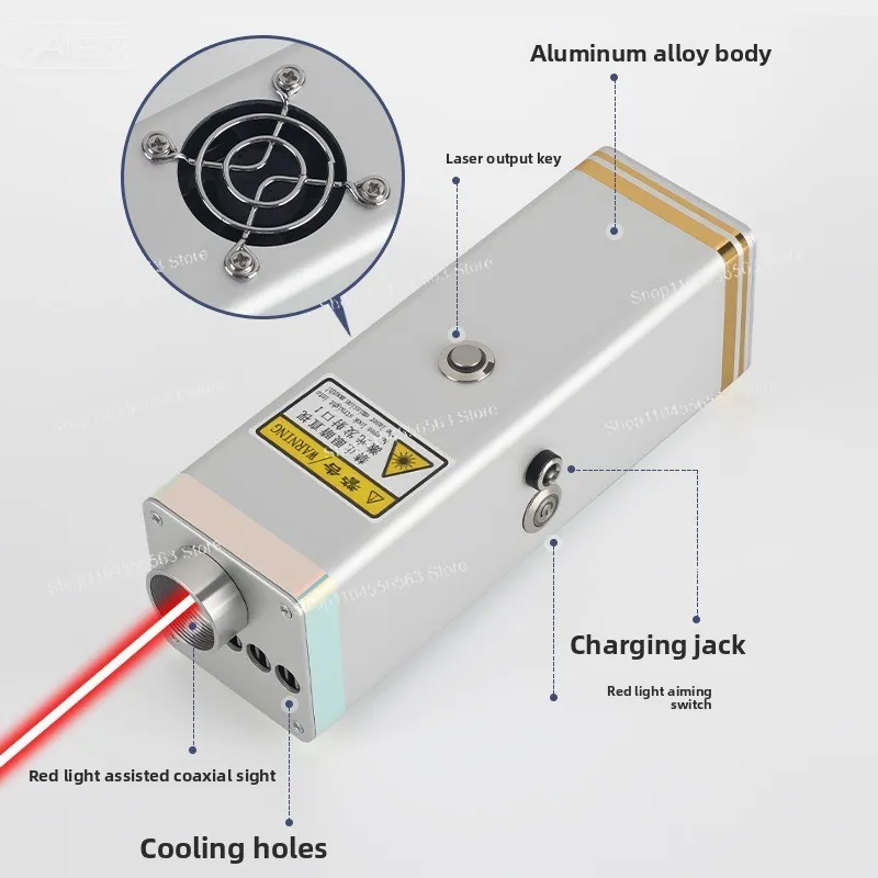 مبيد الحشرات بالليزر المحمول بقدرة 120 وات - مولد ليزر بمصدر مضخة طويل المدى بطول 12 مترًا #4