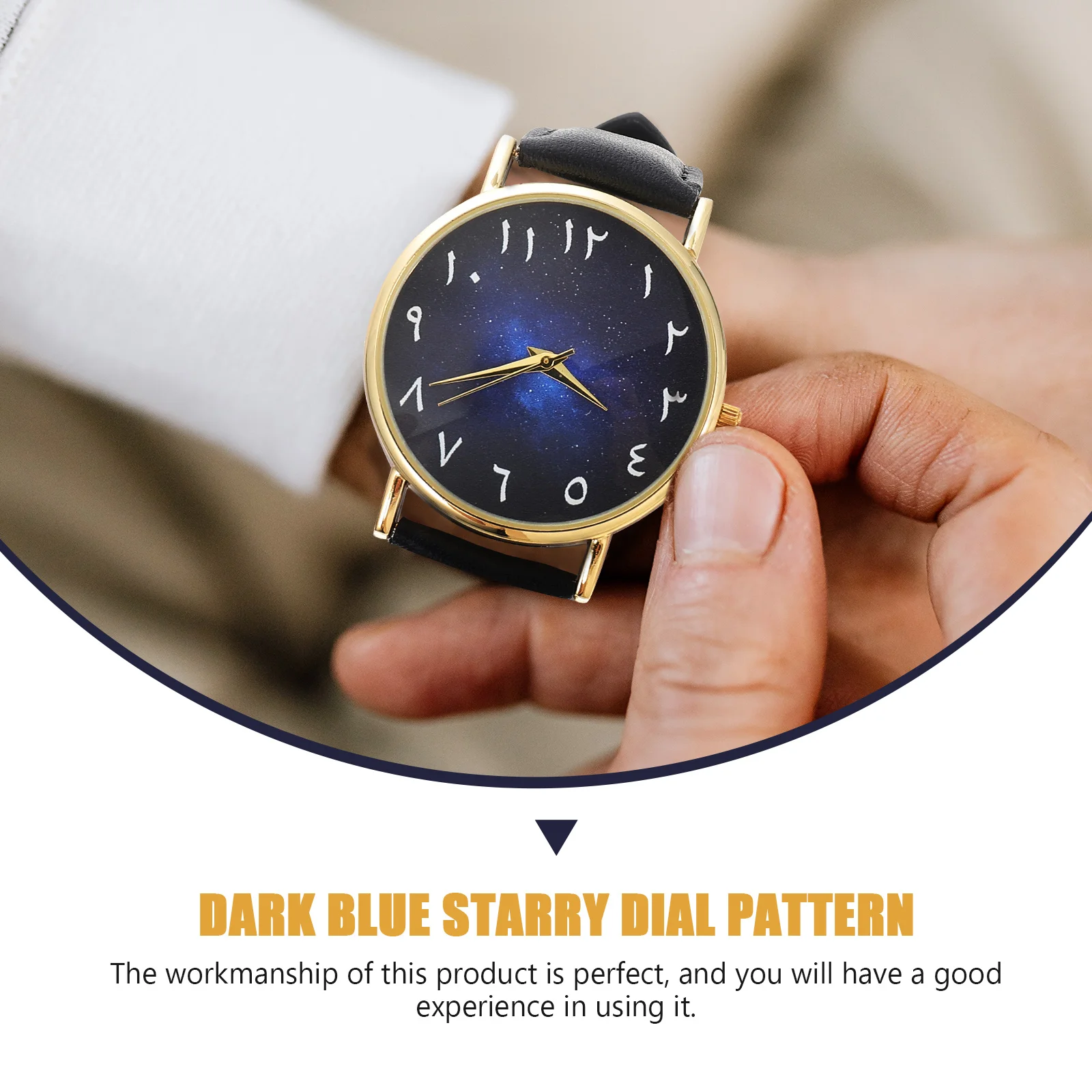 

Elegant Sky Dial Wrist Watch Adjustable Strap Comfortable Lightweight Fashionable Decorative Watch For Men Women