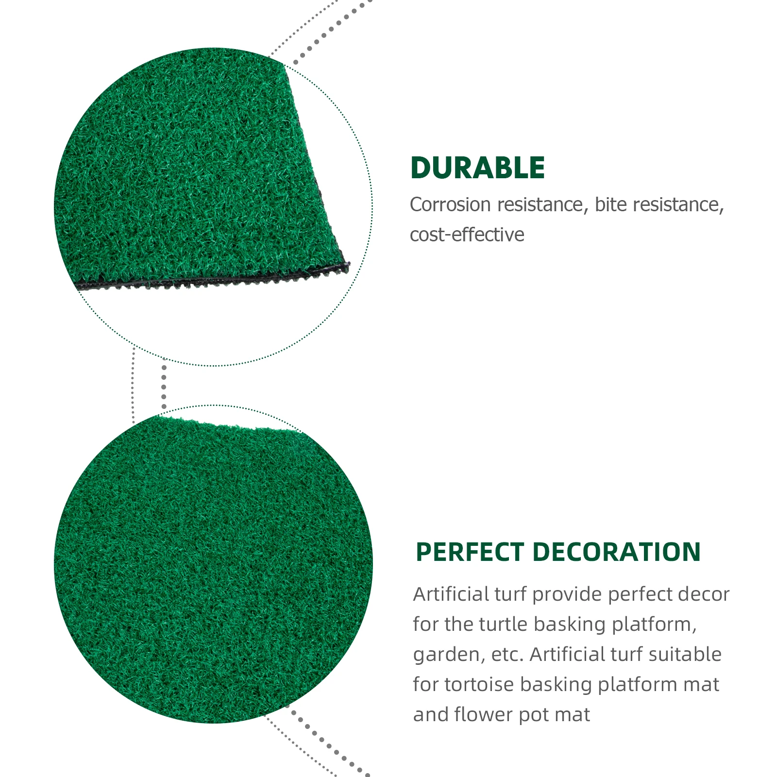 

Turtle Basking Platform Turf Artificial Grass Mat Simulation Turf for Fish Tank Flowerpot DIY Garden Decor Weather Resistant