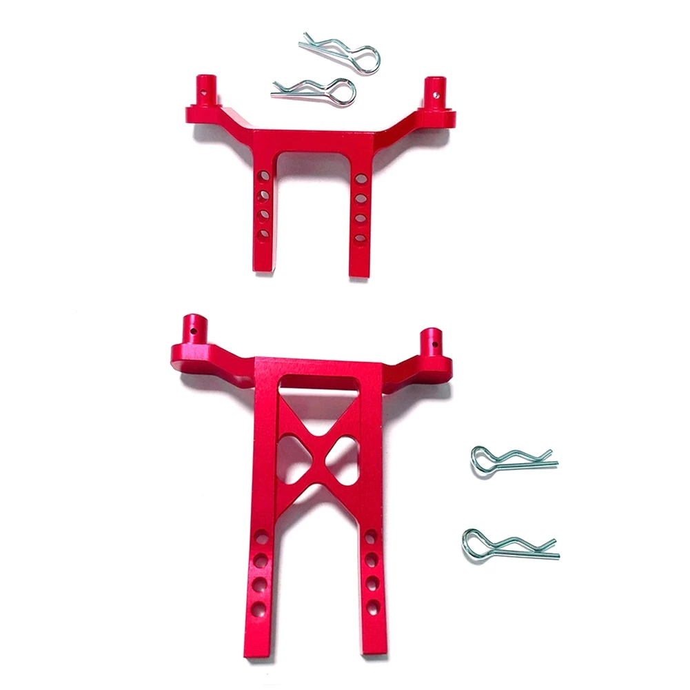 YSUN-New Metal Upgrade Parts Kit Caster Block Steering Blocks Suspension Arm For Traxxas Latrax Teton 1/18 RC Car Red Parts