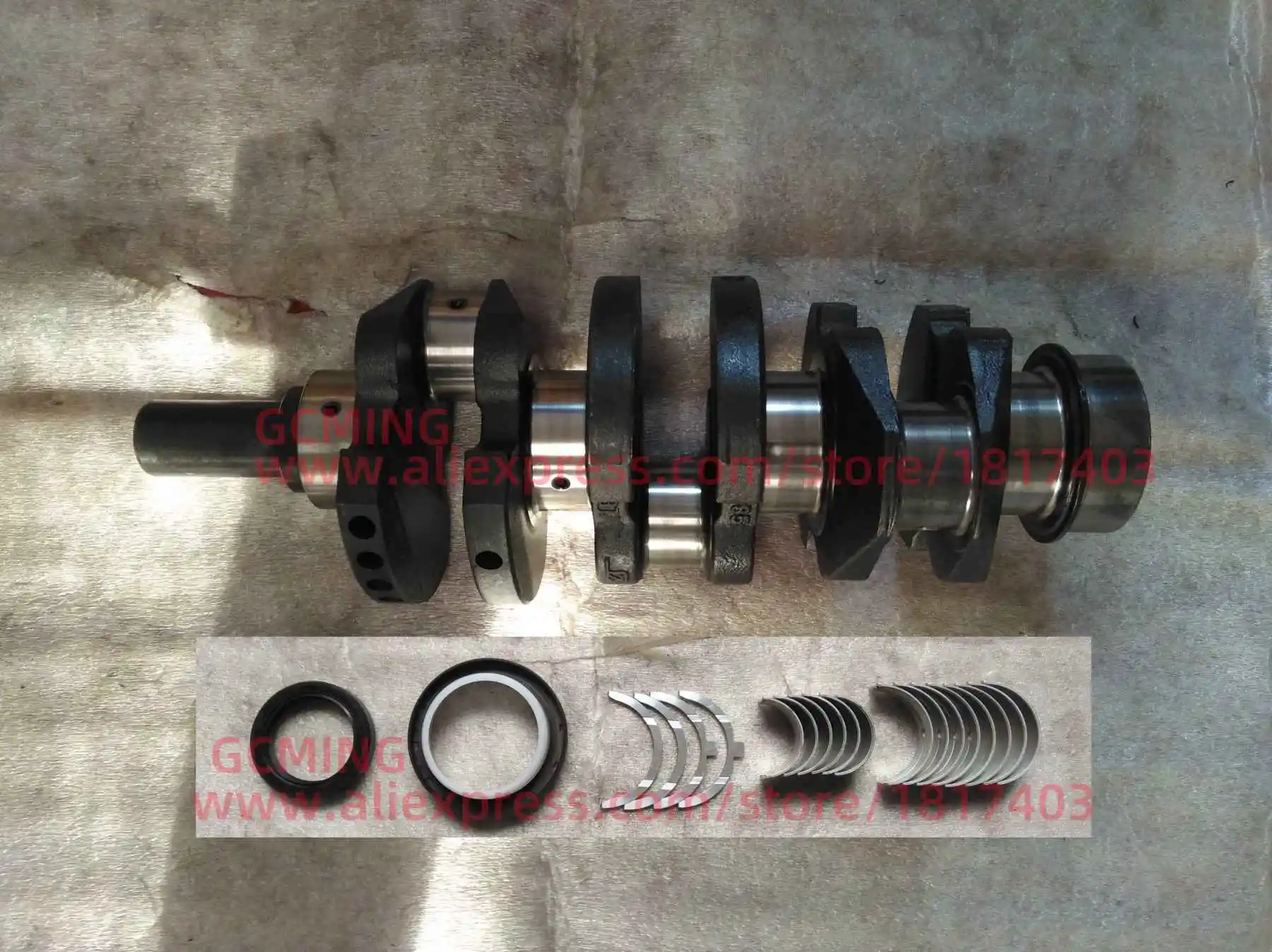 Laidong LL385BT-05003 crankshaft , main bearing , connecting rod bearing shell , thrust piece , crankshaft's oil seal , LL385B