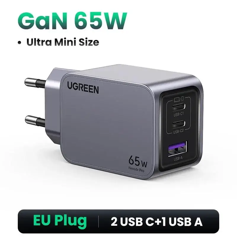 Top! 65W GaN Charger Type C Quick Charge 4.0 3.0 USB Charger For iPhone 16 15 14 Pro Macbook Air Laptop Tablet PD Fast Charger