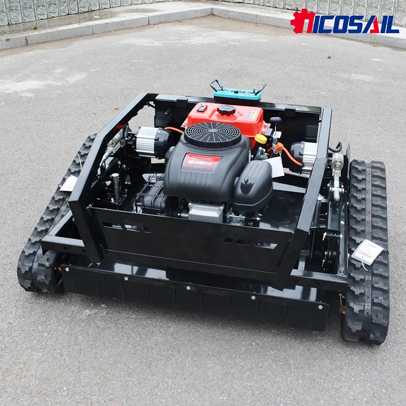 

Прочная газонокосилка-робот на гусеничном ходу с топливным баком на 7,1 л