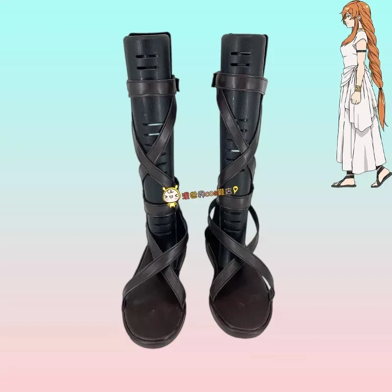 Flamme Anime Frieren Beyond Journey's End Cosplay Shoes Boots Halloween Costume Accessory Prop