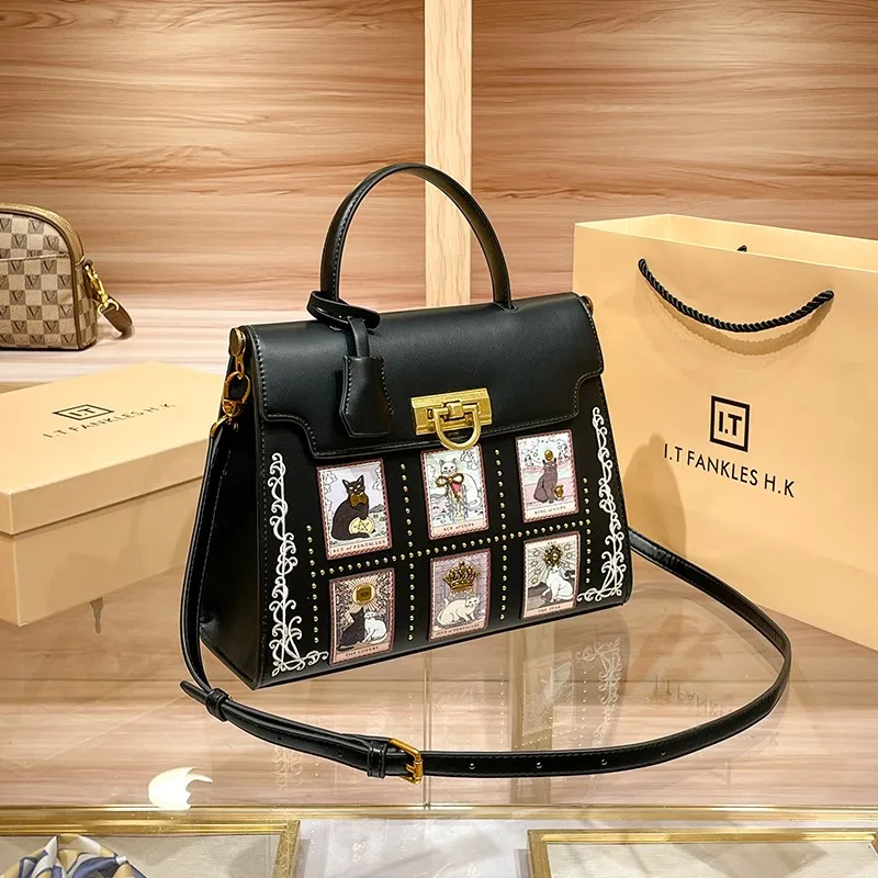 Light Luxury Brand Genuine Leather Handheld Women\'s Bag New 2023 Premium Feel Handheld Bag Designer Original Fashion Crossbody B